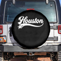 Retro Houston Spare Tire Cover Varsity Script Vintage Sports Jersey Style 80s 90s