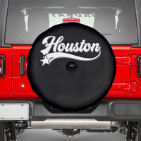 Retro Houston Spare Tire Cover Varsity Script Vintage Sports Jersey Style 80s 90s