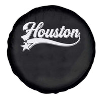 Retro Houston Spare Tire Cover Varsity Script Vintage Sports Jersey Style 80s 90s