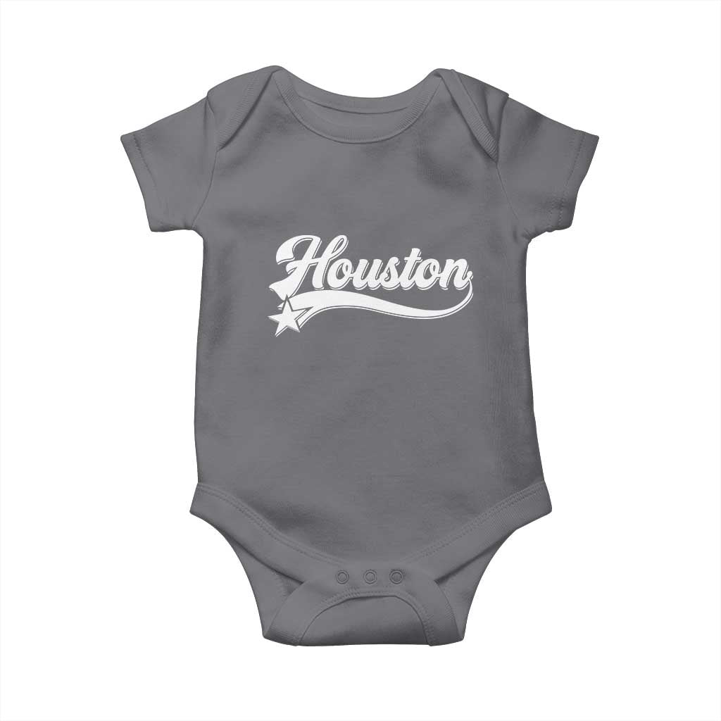 Retro Houston Baby Onesie Varsity Script Vintage Sports Jersey Style 80s 90s