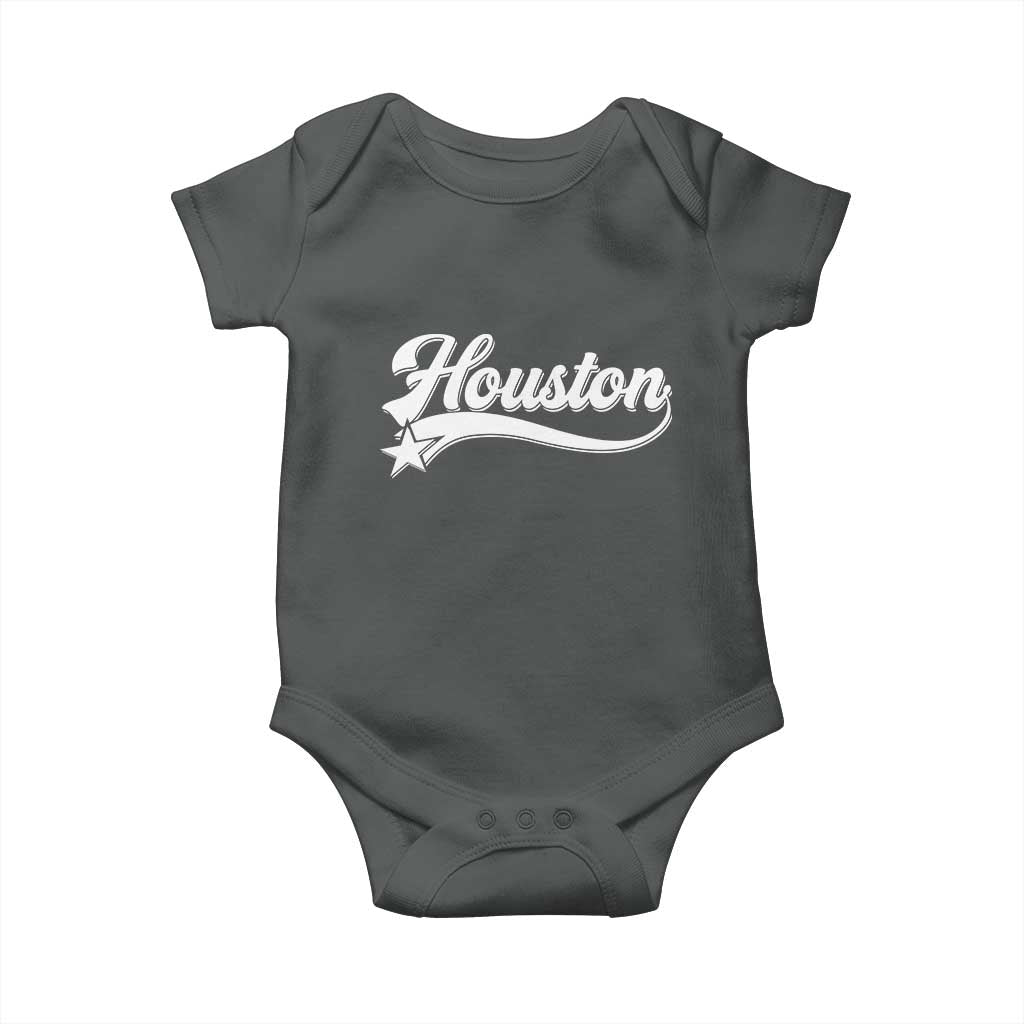 Retro Houston Baby Onesie Varsity Script Vintage Sports Jersey Style 80s 90s