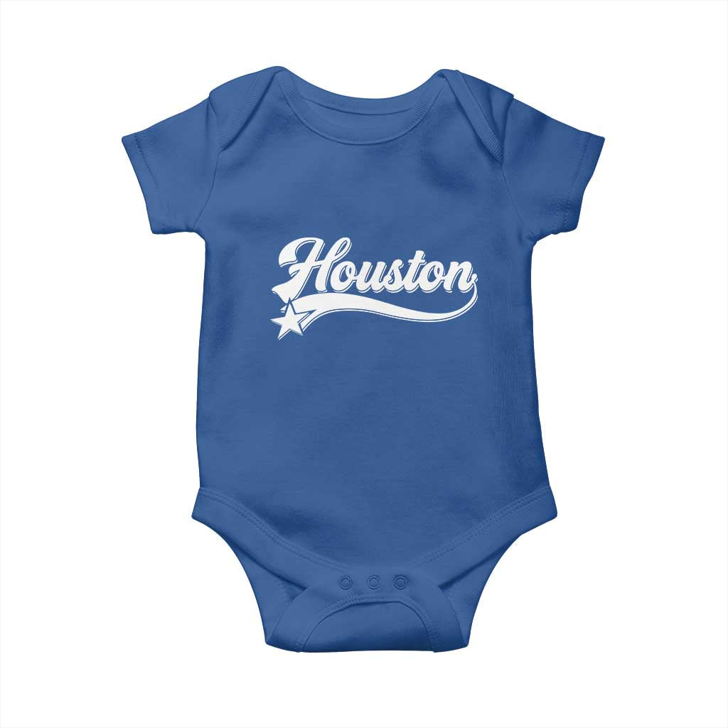 Retro Houston Baby Onesie Varsity Script Vintage Sports Jersey Style 80s 90s