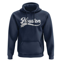 Retro Houston Hoodie Varsity Script Vintage Sports Jersey Style 80s 90s