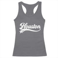 Retro Houston Racerback Tank Top Varsity Script Vintage Sports Jersey Style 80s 90s