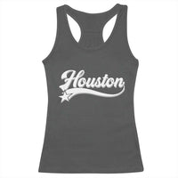 Retro Houston Racerback Tank Top Varsity Script Vintage Sports Jersey Style 80s 90s