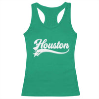 Retro Houston Racerback Tank Top Varsity Script Vintage Sports Jersey Style 80s 90s