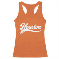 Retro Houston Racerback Tank Top Varsity Script Vintage Sports Jersey Style 80s 90s