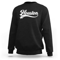 Retro Houston Sweatshirt Varsity Script Vintage Sports Jersey Style 80s 90s