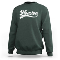 Retro Houston Sweatshirt Varsity Script Vintage Sports Jersey Style 80s 90s