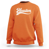 Retro Houston Sweatshirt Varsity Script Vintage Sports Jersey Style 80s 90s