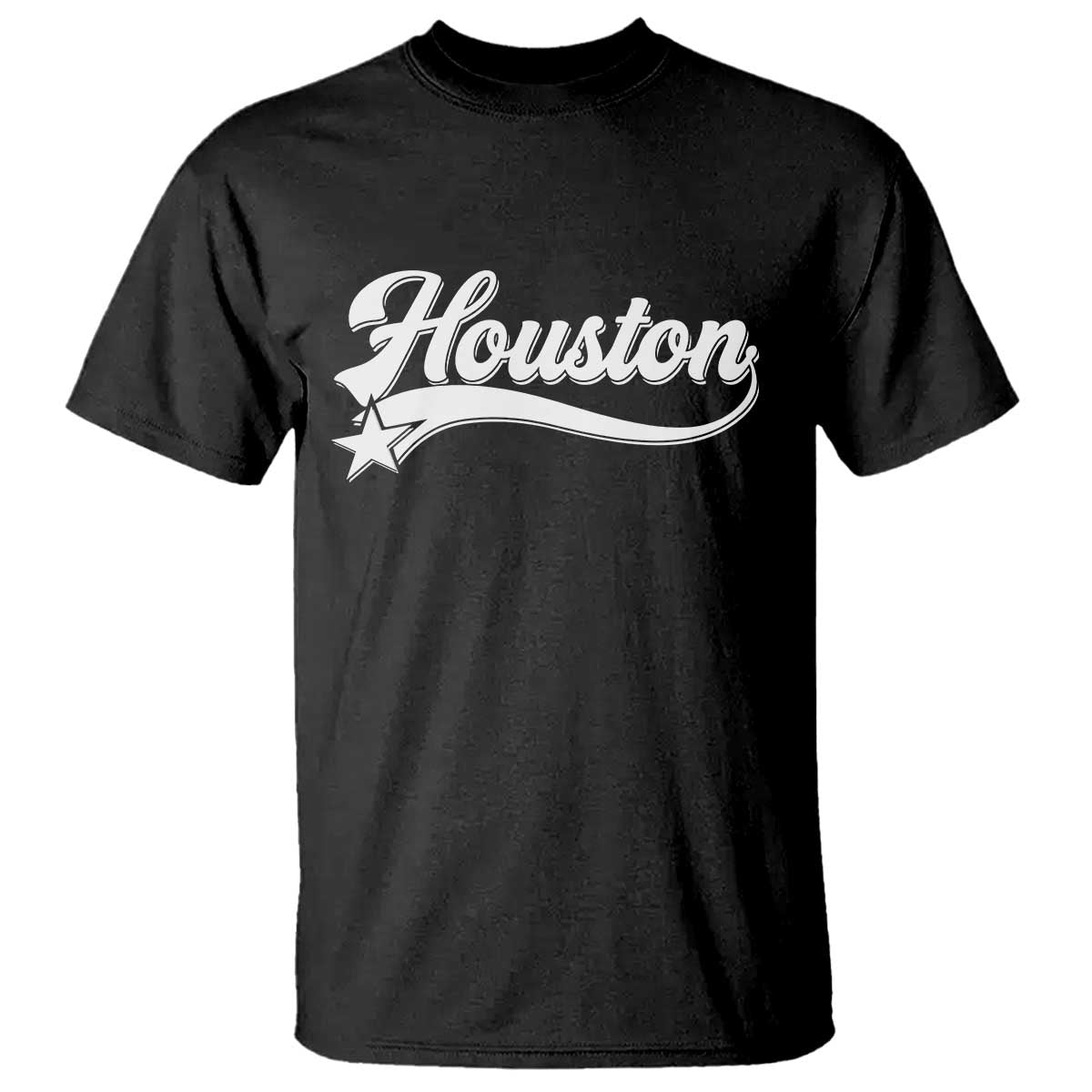 Retro Houston T Shirt Varsity Script Vintage Sports Jersey Style 80s 90s