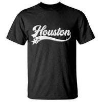 Retro Houston T Shirt Varsity Script Vintage Sports Jersey Style 80s 90s