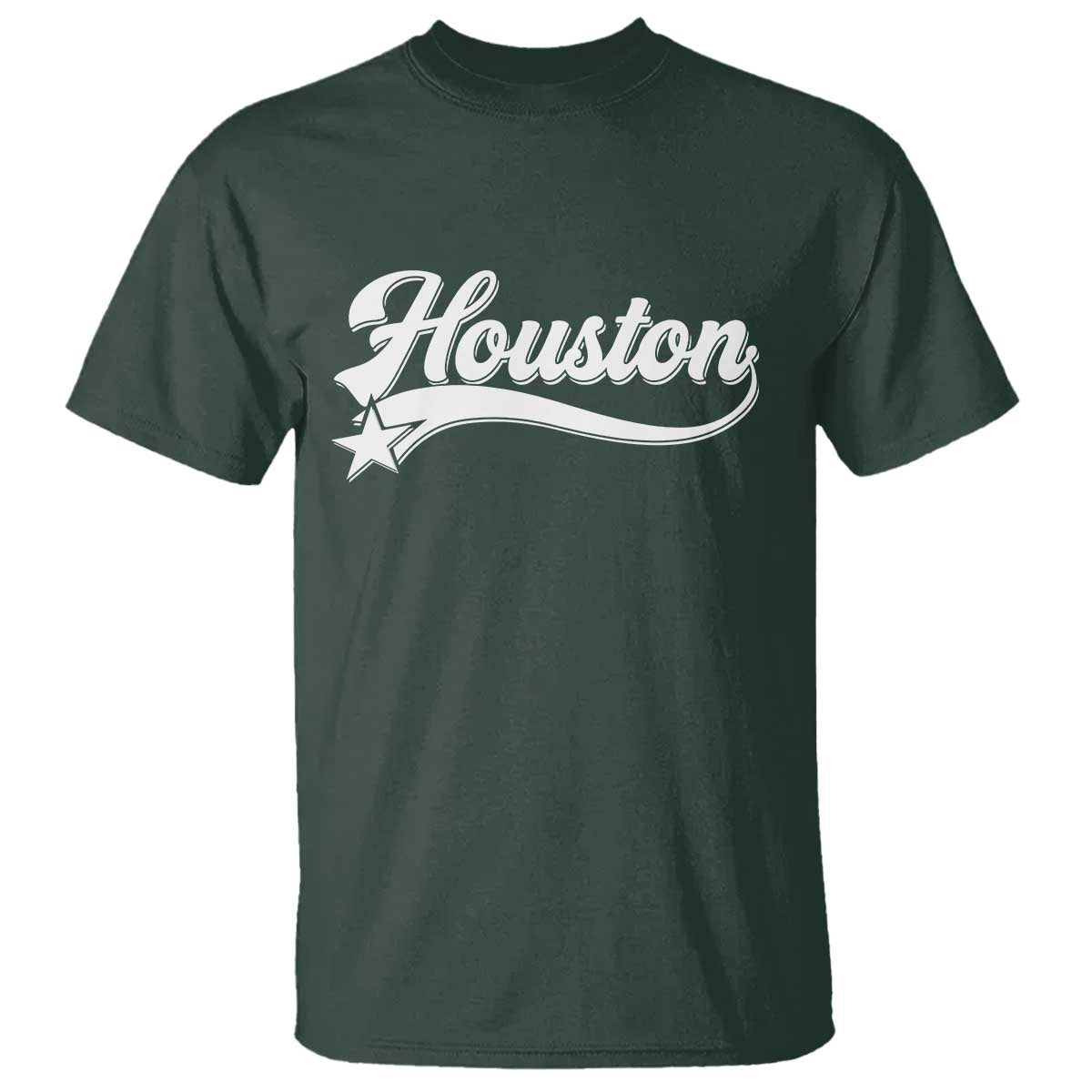 Retro Houston T Shirt Varsity Script Vintage Sports Jersey Style 80s 90s