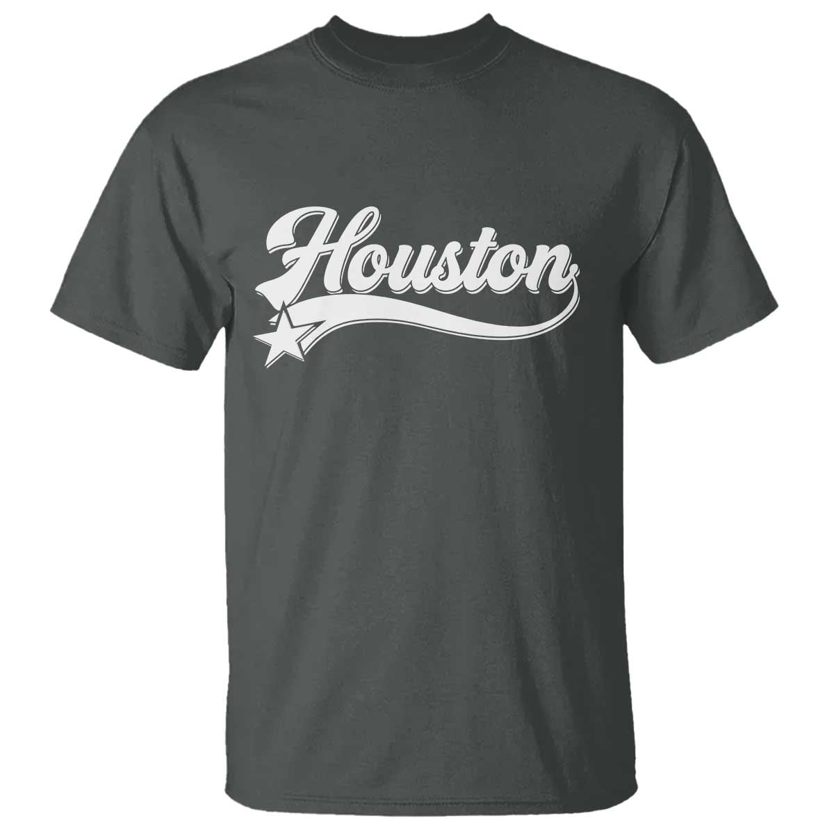 Retro Houston T Shirt Varsity Script Vintage Sports Jersey Style 80s 90s