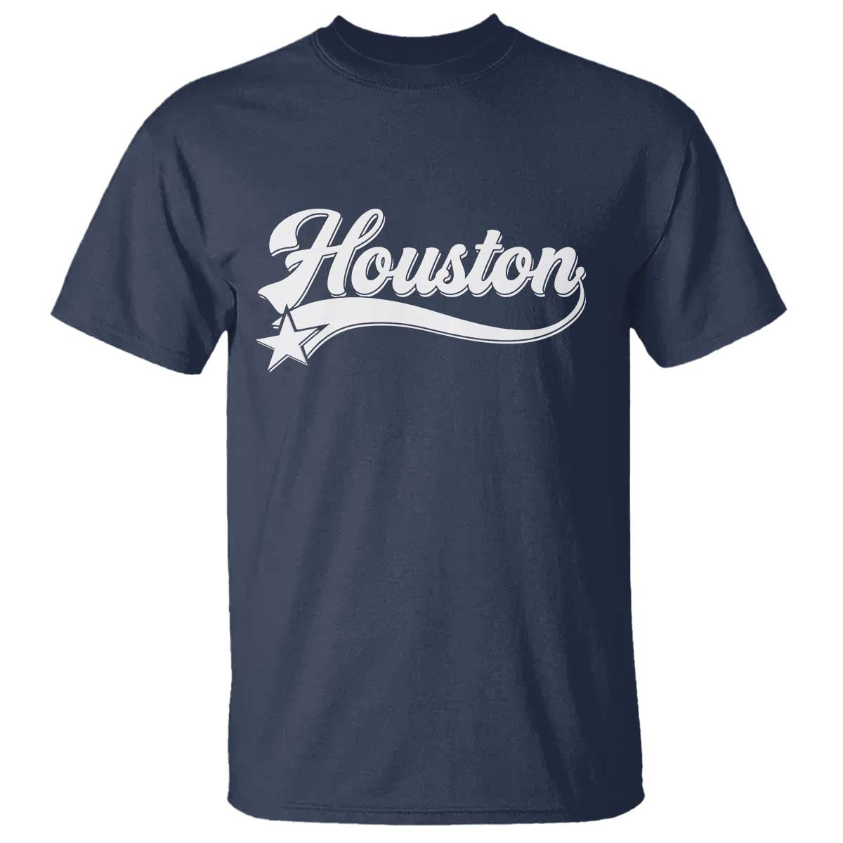Retro Houston T Shirt Varsity Script Vintage Sports Jersey Style 80s 90s