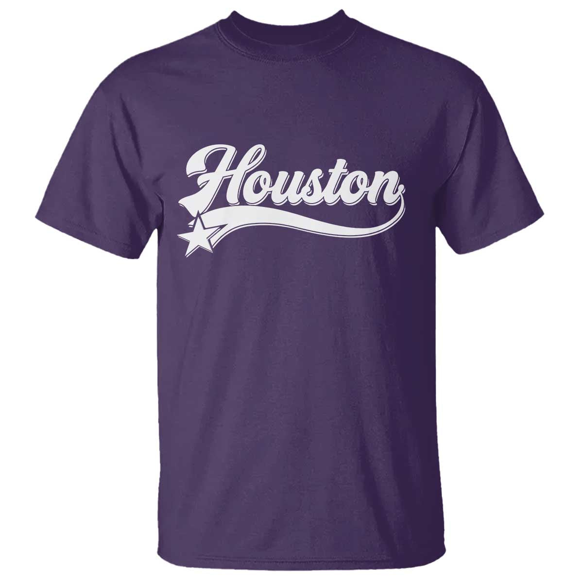 Retro Houston T Shirt Varsity Script Vintage Sports Jersey Style 80s 90s