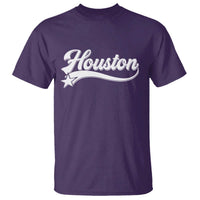Retro Houston T Shirt Varsity Script Vintage Sports Jersey Style 80s 90s
