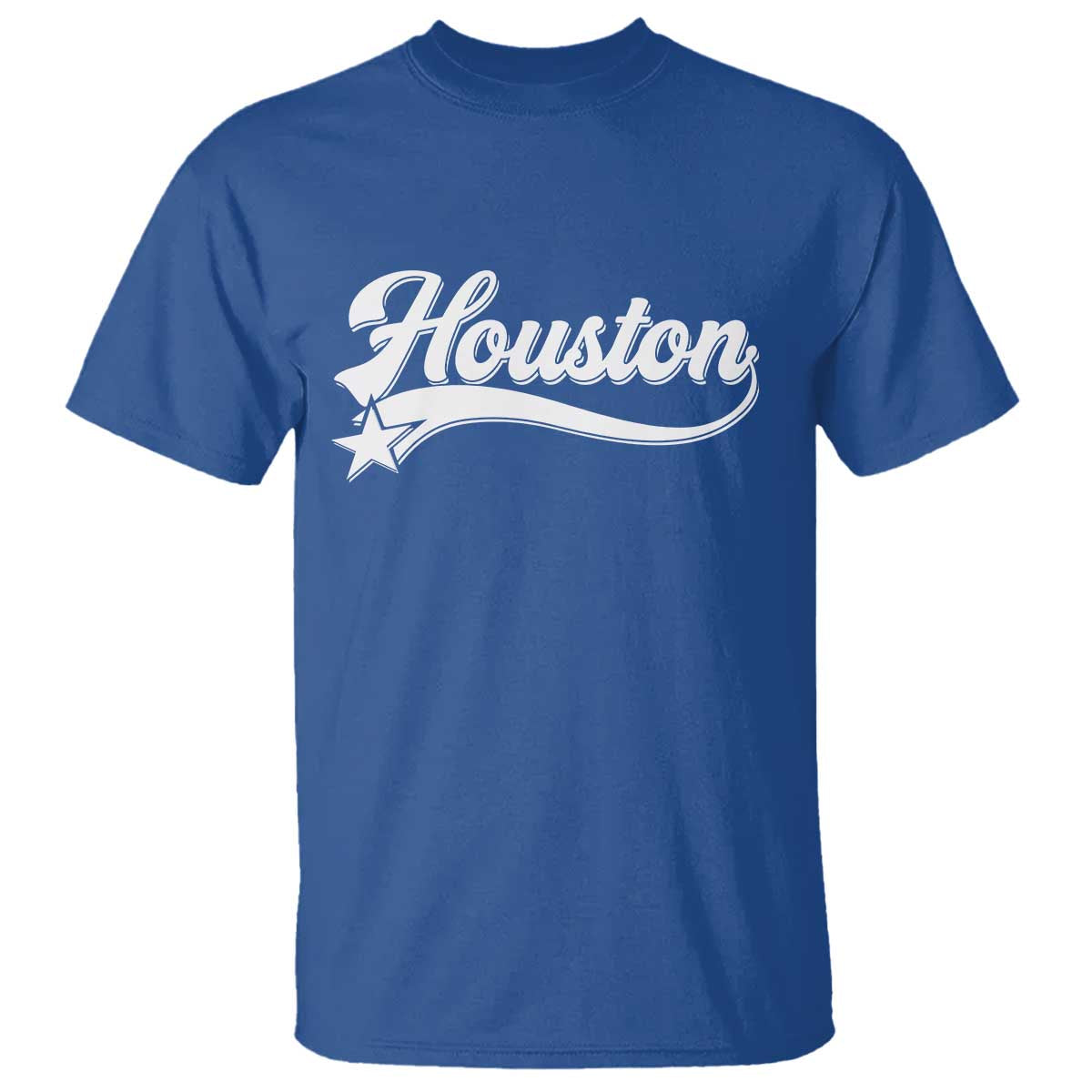 Retro Houston T Shirt Varsity Script Vintage Sports Jersey Style 80s 90s