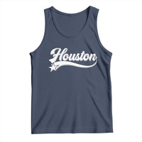 Retro Houston Tank Top Varsity Script Vintage Sports Jersey Style 80s 90s