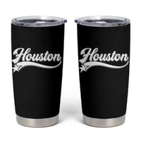 Retro Houston Tumbler Cup Varsity Script Vintage Sports Jersey Style 80s 90s