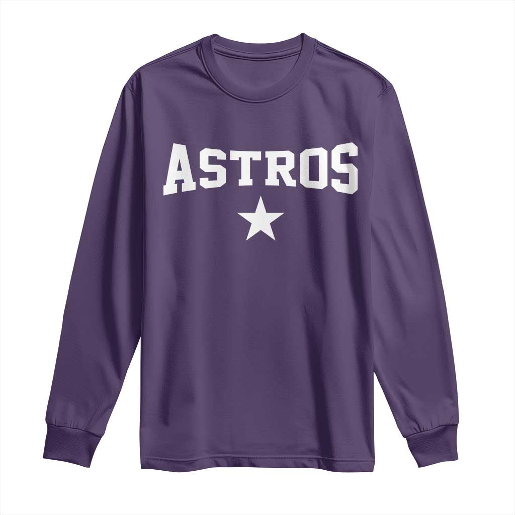 Vintage Astro Varsity Name Long Sleeve Shirt Retro Throwback Athletic Sports Style 80s 90s