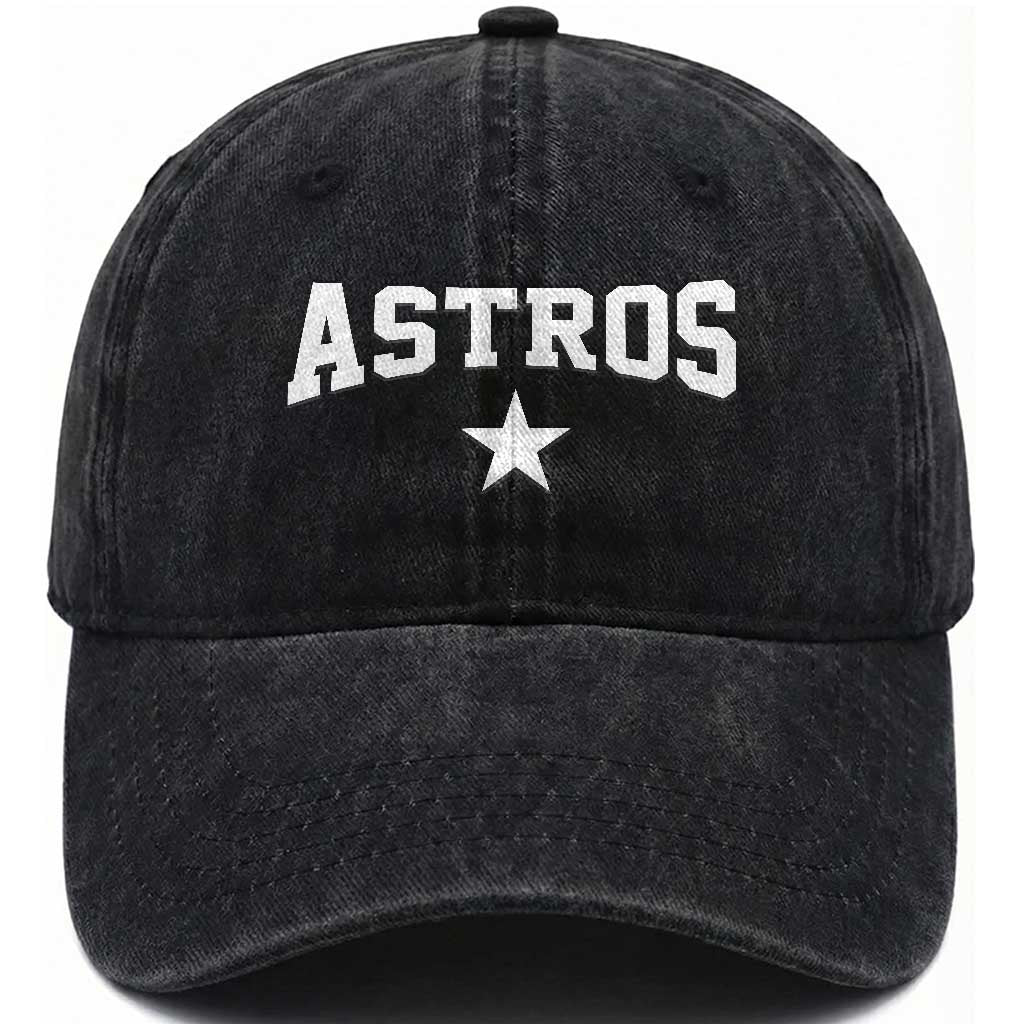 Vintage Astro Varsity Name Washed Cotton Baseball Cap Retro Throwback Athletic Sports Style 80s 90s