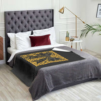 Pittsburgh Coquette Bow Throw Blanket Retro Sports Style Pirate Skull
