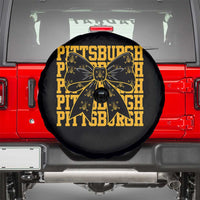 Pittsburgh Coquette Bow Spare Tire Cover Retro Sports Style Pirate Skull