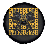 Pittsburgh Coquette Bow Spare Tire Cover Retro Sports Style Pirate Skull