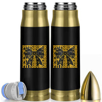 Pittsburgh Coquette Bow Bullet Tumbler Retro Sports Style Pirate Skull