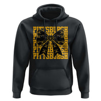 Pittsburgh Coquette Bow Hoodie Retro Sports Style Pirate Skull