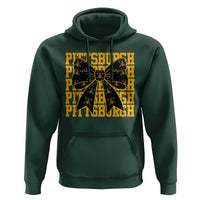Pittsburgh Coquette Bow Hoodie Retro Sports Style Pirate Skull