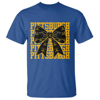 Pittsburgh Coquette Bow T Shirt Retro Sports Style Pirate Skull