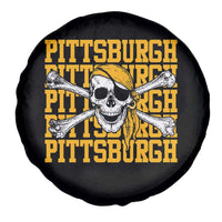 Pittsburgh Lovers Spare Tire Cover Retro Pennsylvania Steel City Pirate Skull