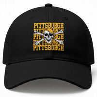 Pittsburgh Lovers Baseball Cap Retro Pennsylvania Steel City Pirate Skull
