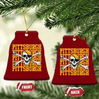 Pittsburgh Lovers Ceramic Ornament Retro Pennsylvania Steel City Pirate Skull
