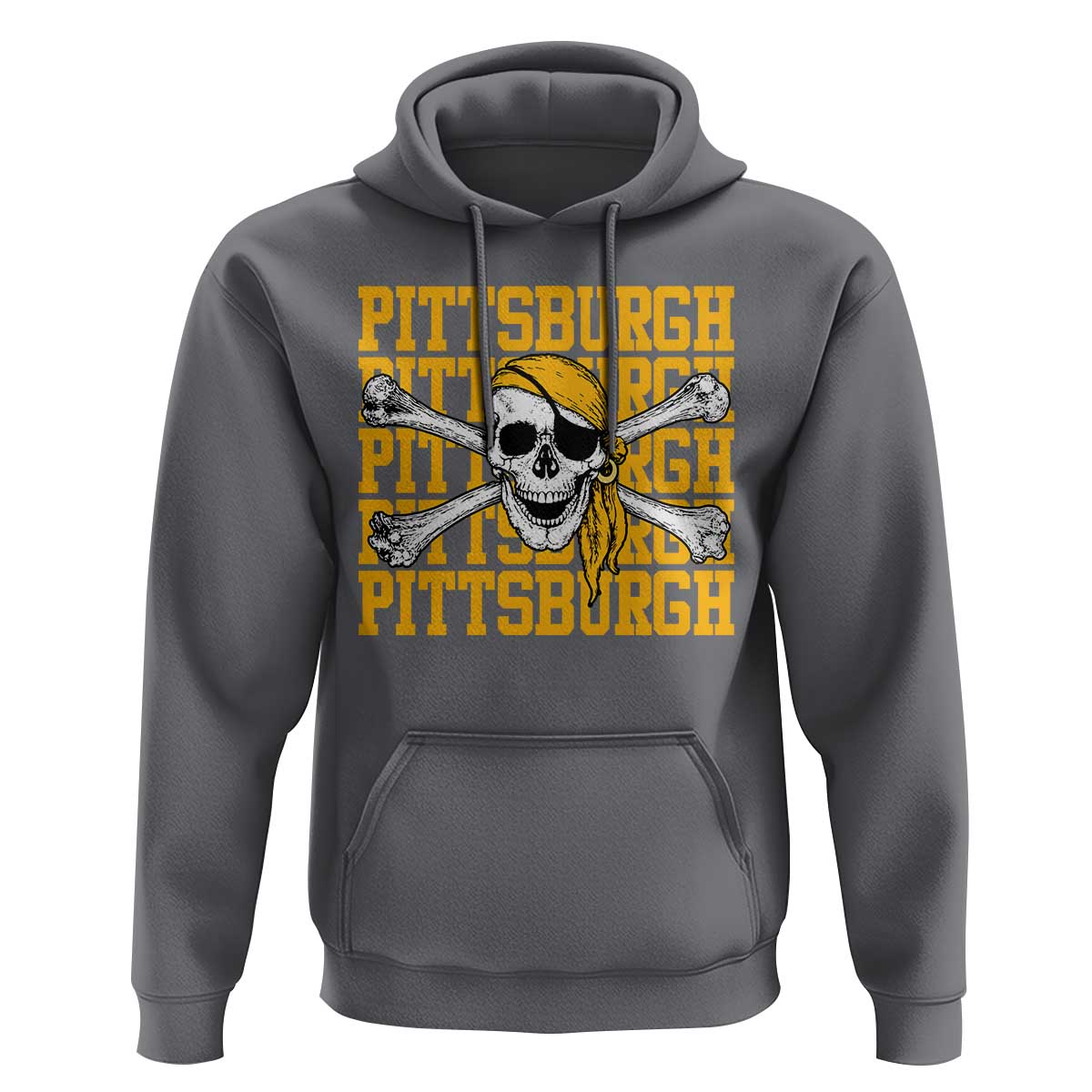 Pittsburgh Lovers Hoodie Retro Pennsylvania Steel City Pirate Skull