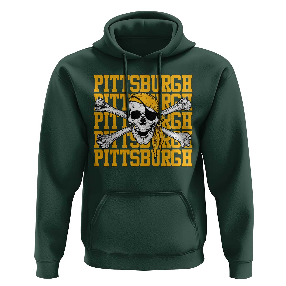 Pittsburgh Lovers Hoodie Retro Pennsylvania Steel City Pirate Skull