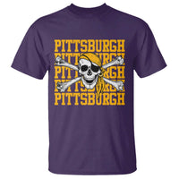 Pittsburgh Lovers T Shirt Retro Pennsylvania Steel City Pirate Skull