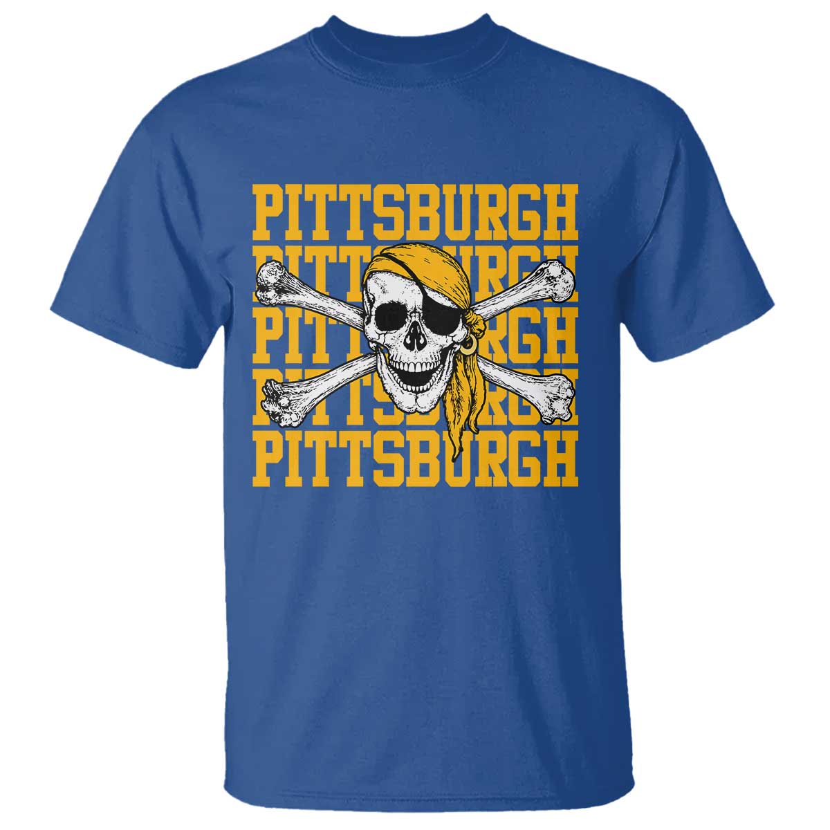 Pittsburgh Lovers T Shirt Retro Pennsylvania Steel City Pirate Skull