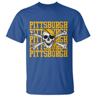 Pittsburgh Lovers T Shirt Retro Pennsylvania Steel City Pirate Skull