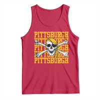 Pittsburgh Lovers Tank Top Retro Pennsylvania Steel City Pirate Skull
