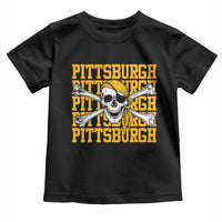 Pittsburgh Lovers Toddler T Shirt Retro Pennsylvania Steel City Pirate Skull