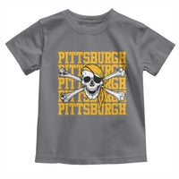 Pittsburgh Lovers Toddler T Shirt Retro Pennsylvania Steel City Pirate Skull