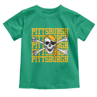Pittsburgh Lovers Toddler T Shirt Retro Pennsylvania Steel City Pirate Skull