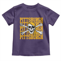 Pittsburgh Lovers Toddler T Shirt Retro Pennsylvania Steel City Pirate Skull