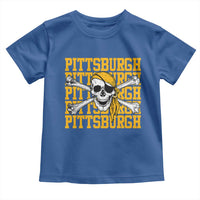 Pittsburgh Lovers Toddler T Shirt Retro Pennsylvania Steel City Pirate Skull