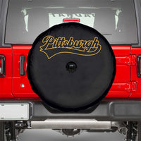 Vintage Pittsburgh Spare Tire Cover Varsity Script Retro Sports Jersey Style Baseball Fans