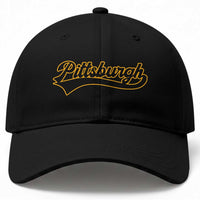 Vintage Pittsburgh Baseball Cap Varsity Script Retro Sports Jersey Style Baseball Fans