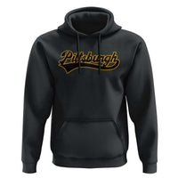 Vintage Pittsburgh Hoodie Varsity Script Retro Sports Jersey Style Baseball Fans